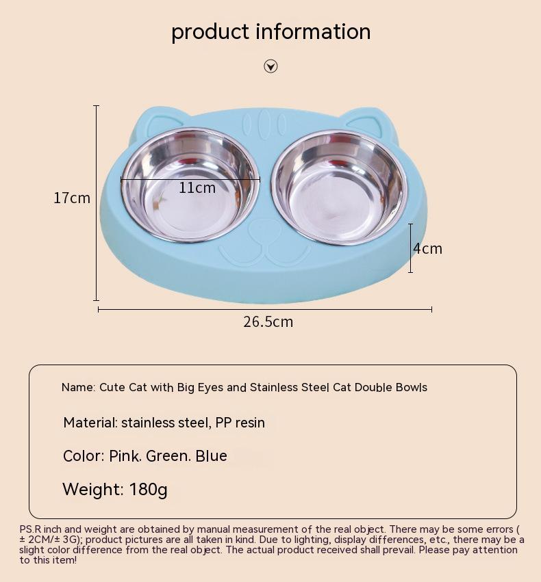 Pet Feeding Water Bowl Rice Basin Drinking Dish