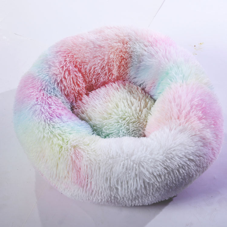Pet Round Cotton Winter Warm Sleeping Bed Kennel