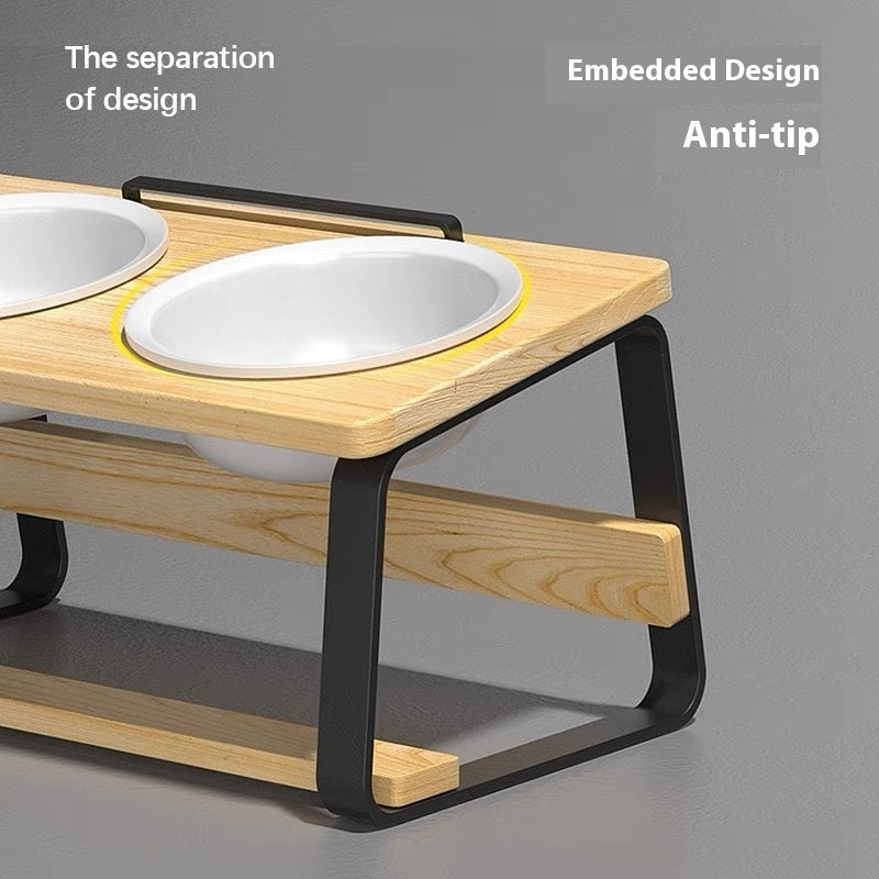 Pet Ceramic Double Bowl Elevated