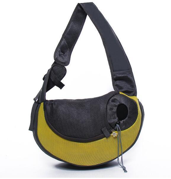 Outdoor Travel Mesh Pet Carrier Single Shoulder Sling Bag