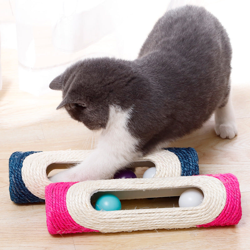 Long Sisal Drum Pet Chew Toy Set of Three