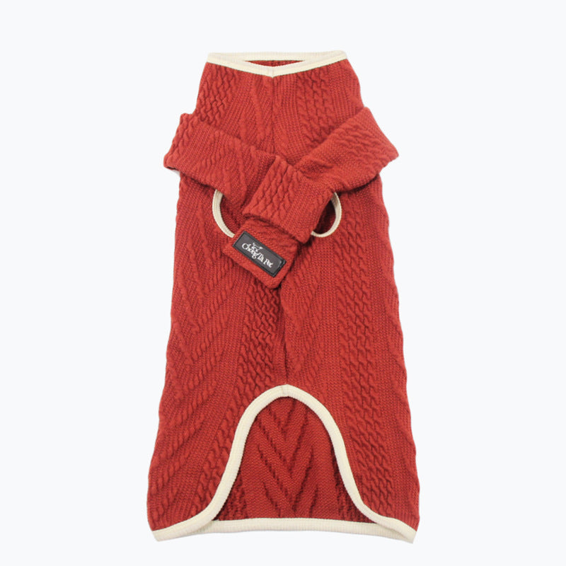 Vintage Twist Pet Knitted Sweater Clothing