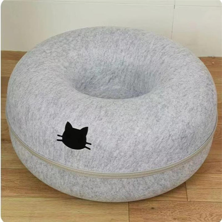 Pet Comfortable Round Tunnel Bed Plush Nest