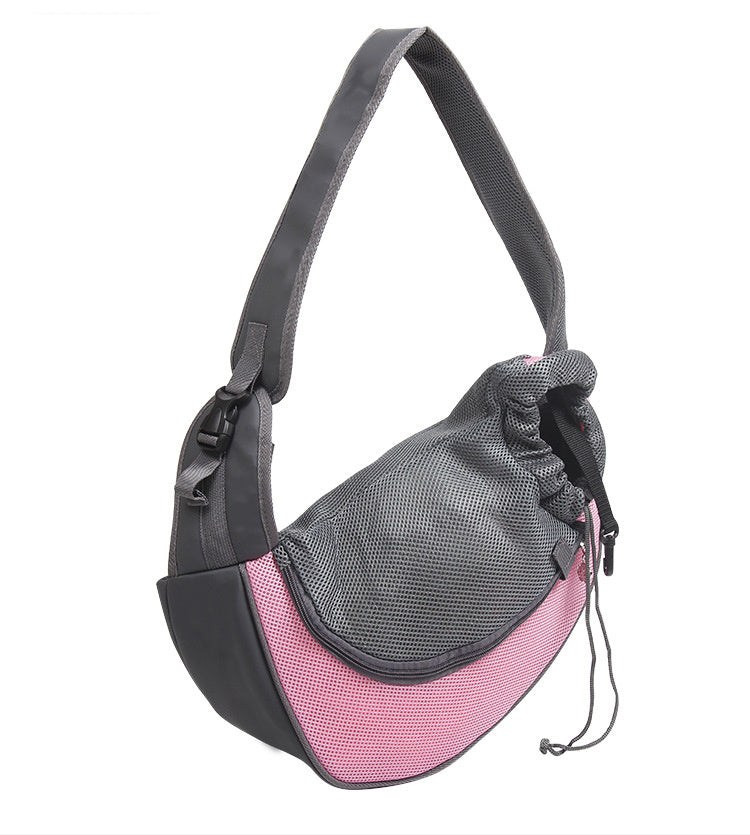 Outdoor Travel Mesh Pet Carrier Single Shoulder Sling Bag