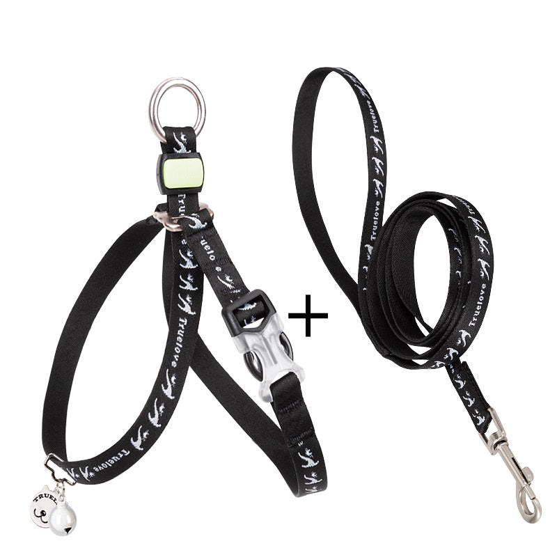 Pet Harness Vest With Bell And Adjustable Leash