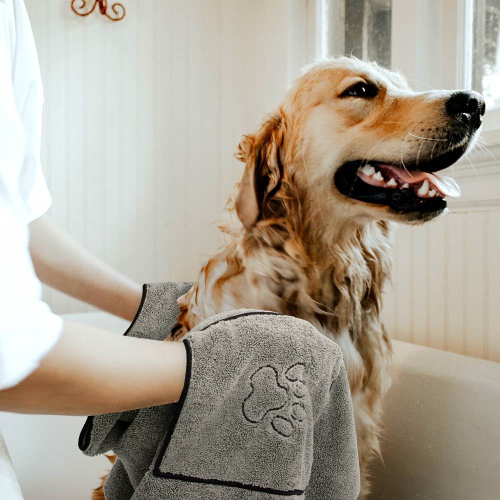 Super Absorbent Pet Bathrobe Bath Towel Clothing