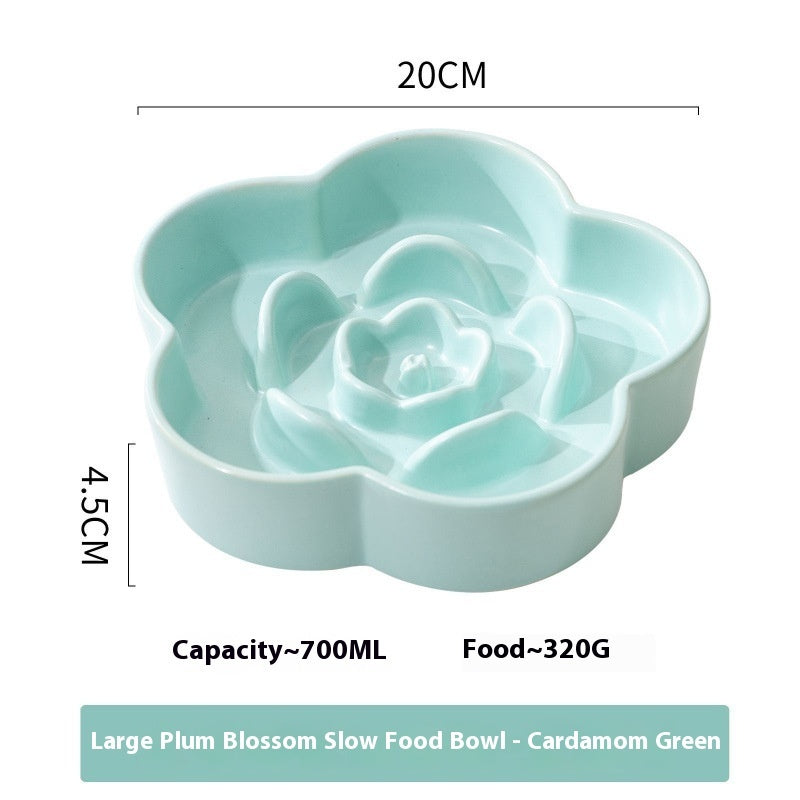 Pet Ceramic Slow Feeding Bowl Anti-Slip Design