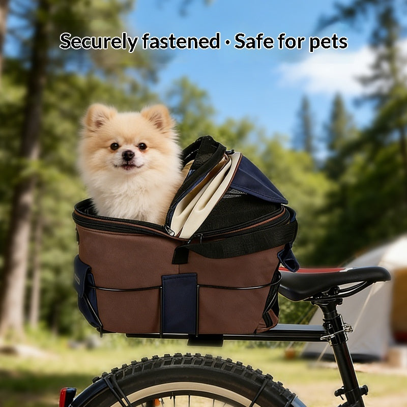 Foldable Canvas Pet Carrier Bag For Rear Seat