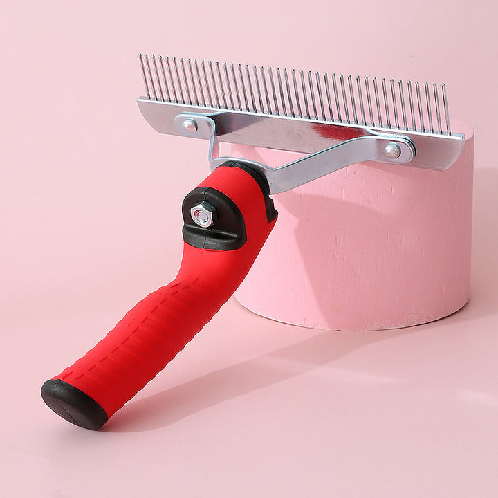 Extra-Large Pet Rake Comb Grooming Deshedding Tool