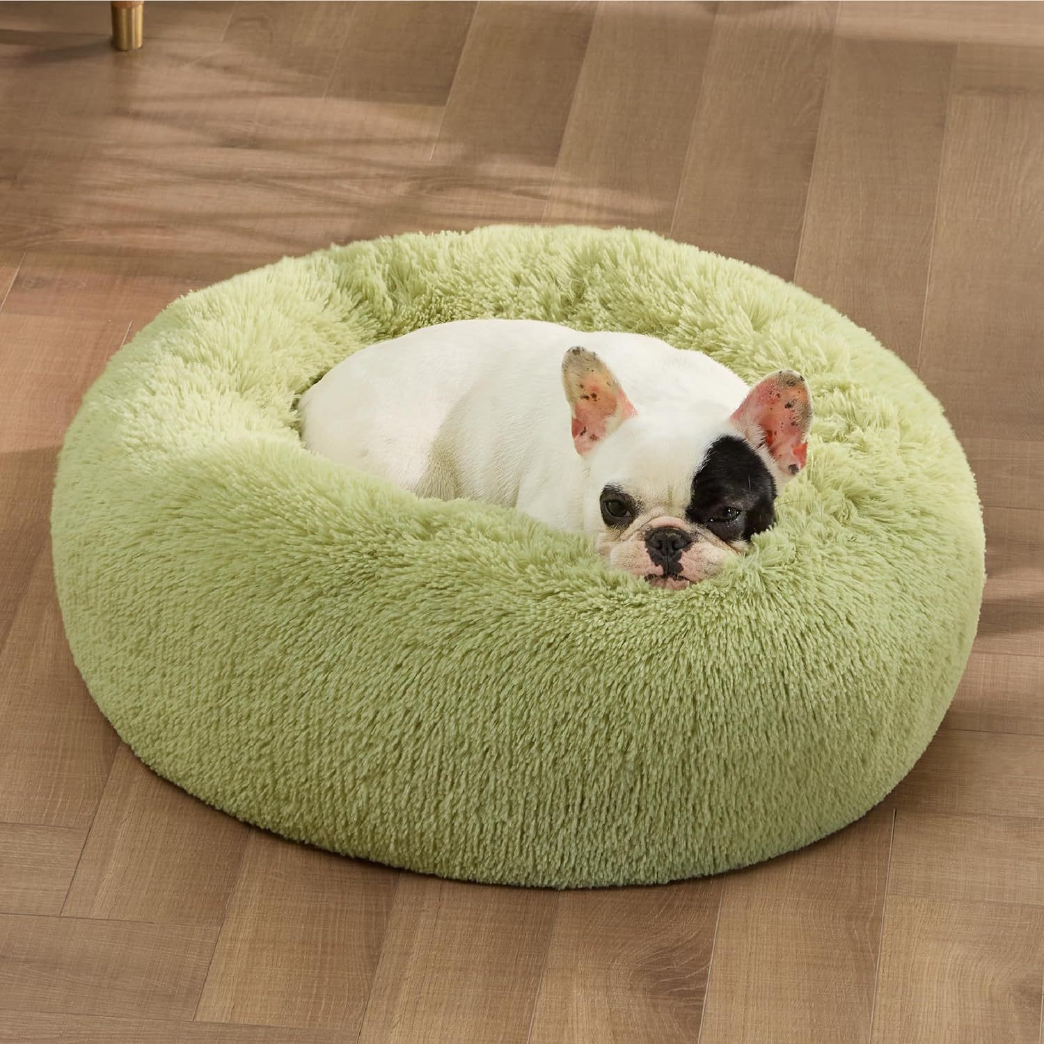 Pet Solid Color Non-Slip Round Plush Bed
