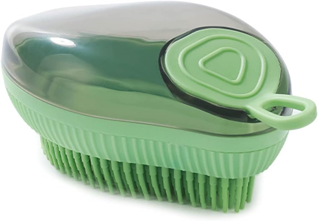 Silicone Pet Bath Brush Shampoo Dispenser Grooming Tool