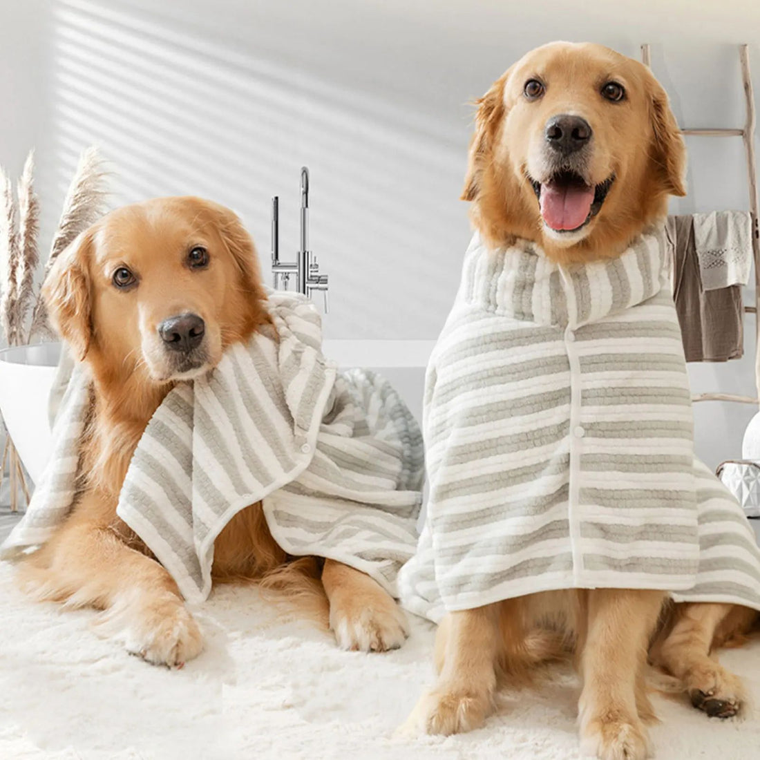 Ultra Absorbent Quick Dry Pet Bath Towel Bathrobe