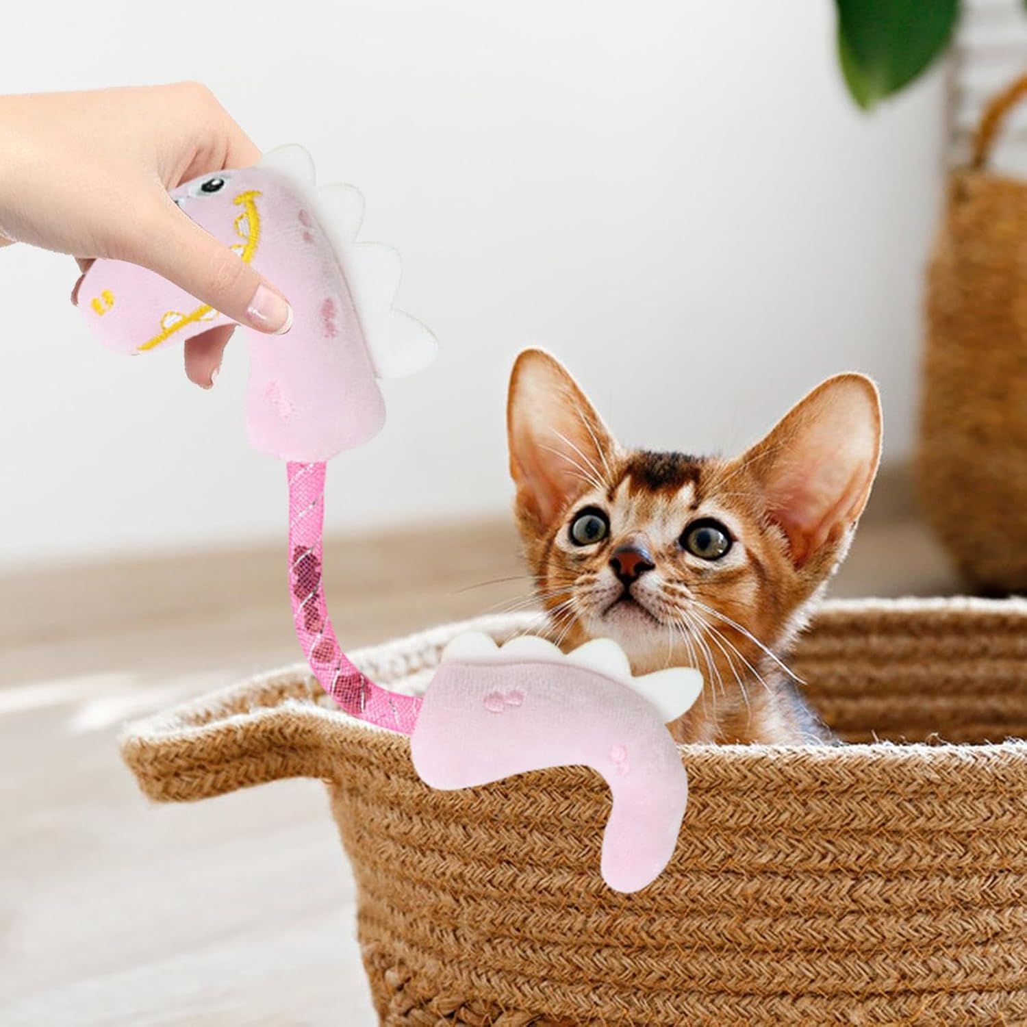 Interactive Pet Chew Toy Teeth Cleaning Catnip Rope Kicker