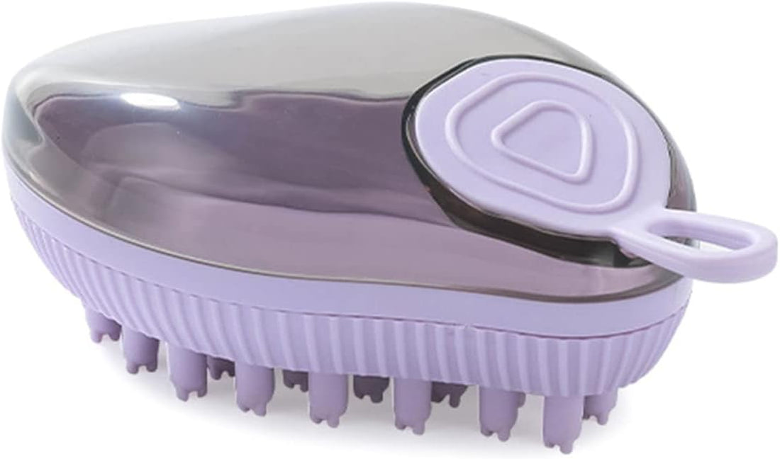 Silicone Pet Bath Brush Shampoo Dispenser Grooming Tool