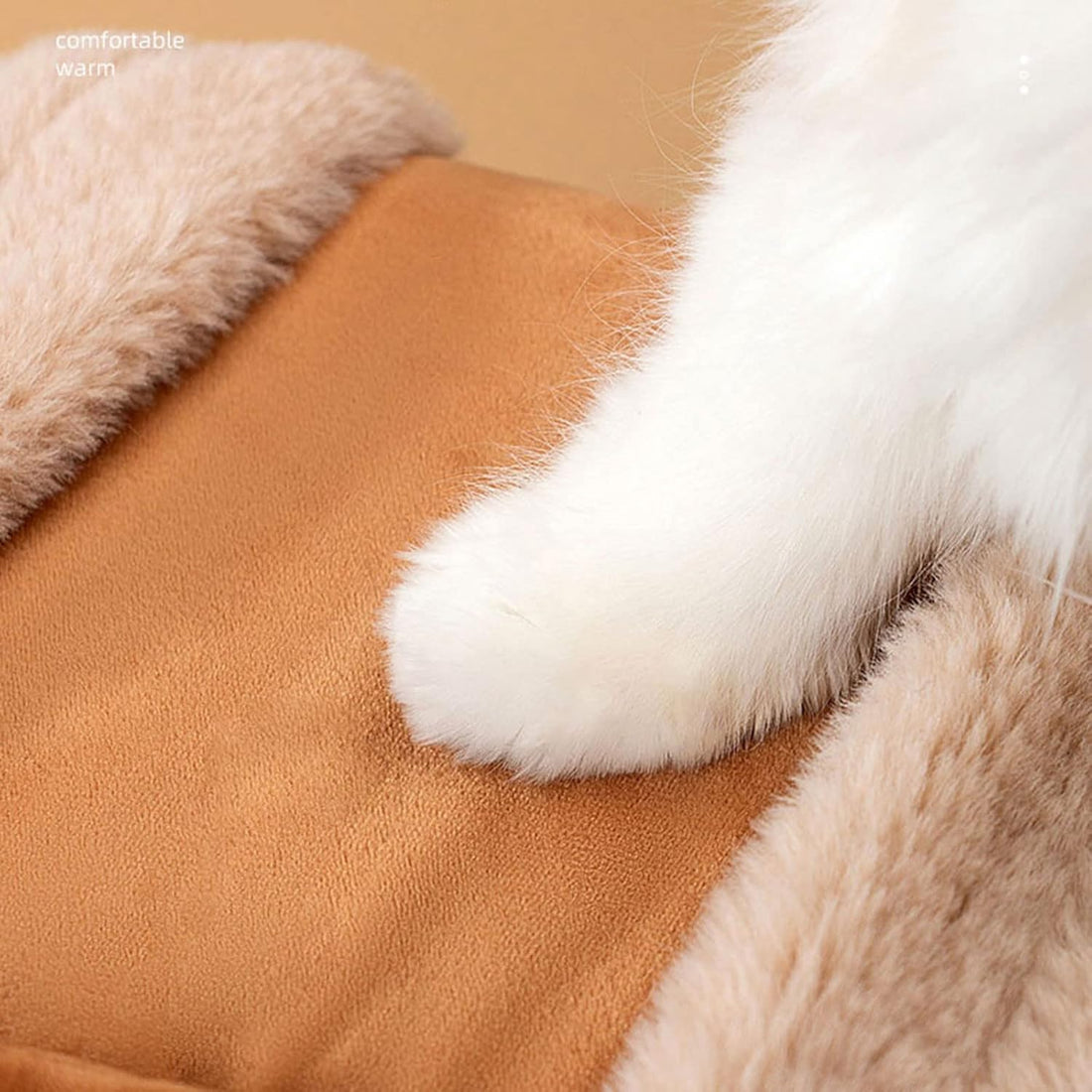 Plush Pet Carrier Backpack Winter Travel Bag With Hand Warmers