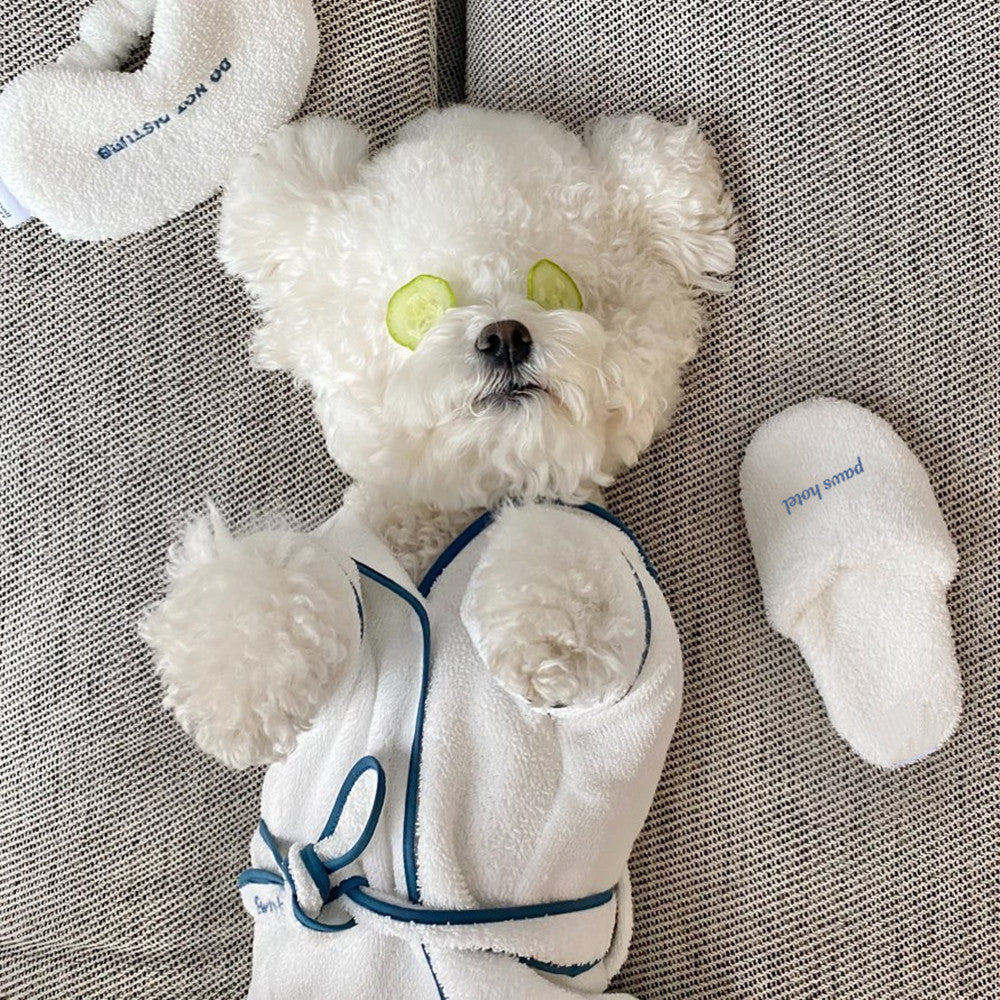 Pet Bathrobe Towel Photo Prop Set