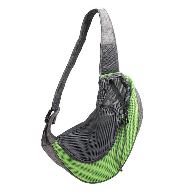 Outdoor Travel Mesh Pet Carrier Single Shoulder Sling Bag