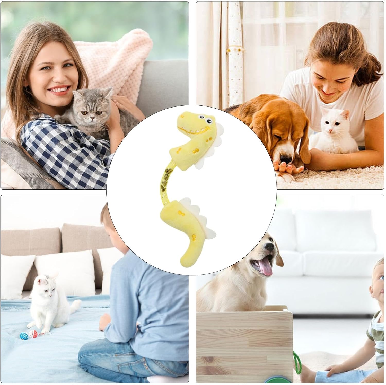 Interactive Pet Chew Toy Teeth Cleaning Catnip Rope Kicker
