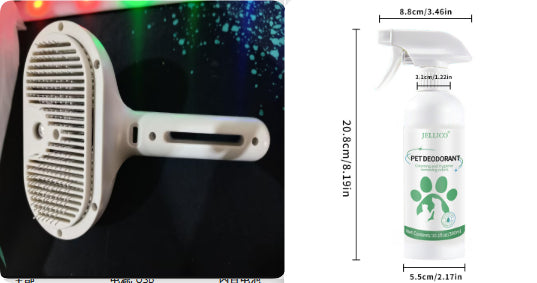 Self-Cleaning Pet Comb Hair Remover With Dematting Tool