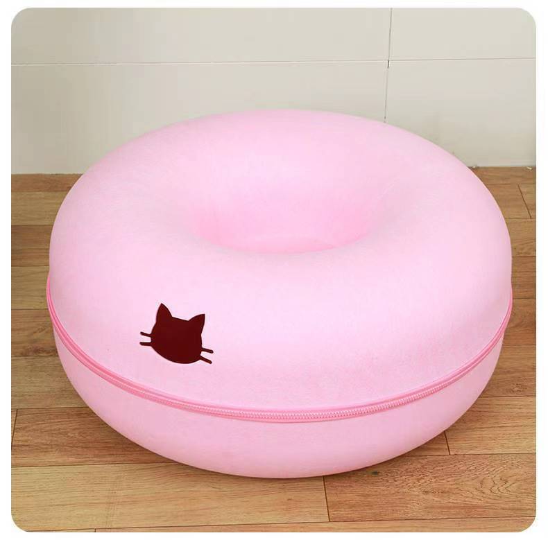 Pet Comfortable Round Tunnel Bed Plush Nest