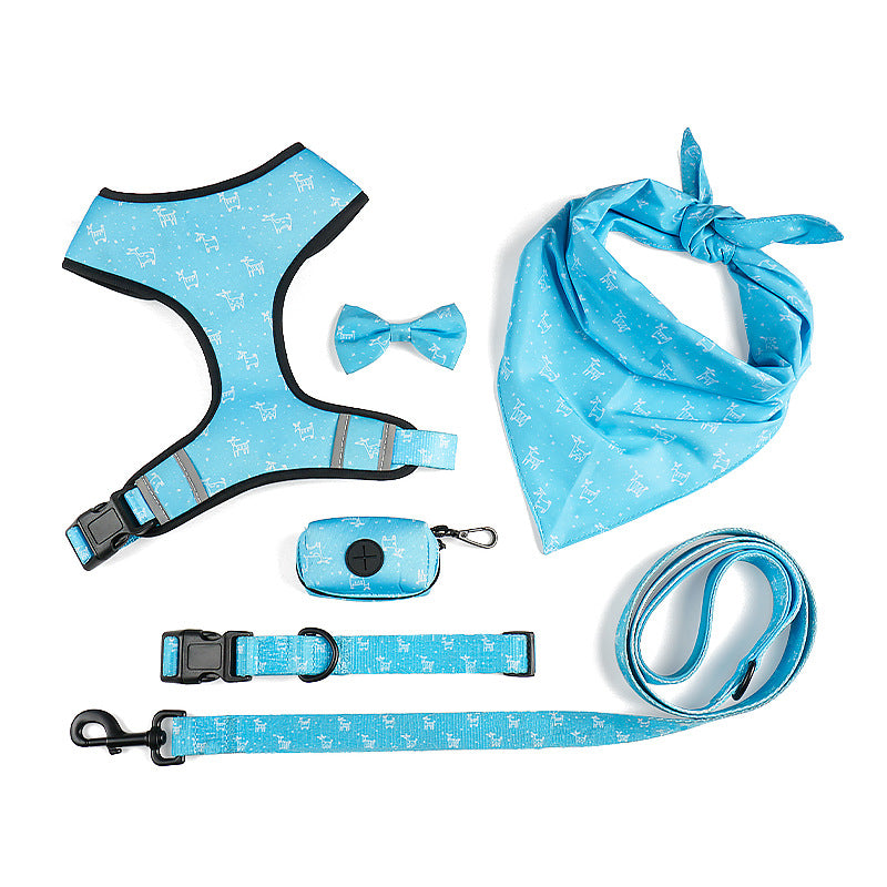 Pet Bow Design Harness With Leash Set