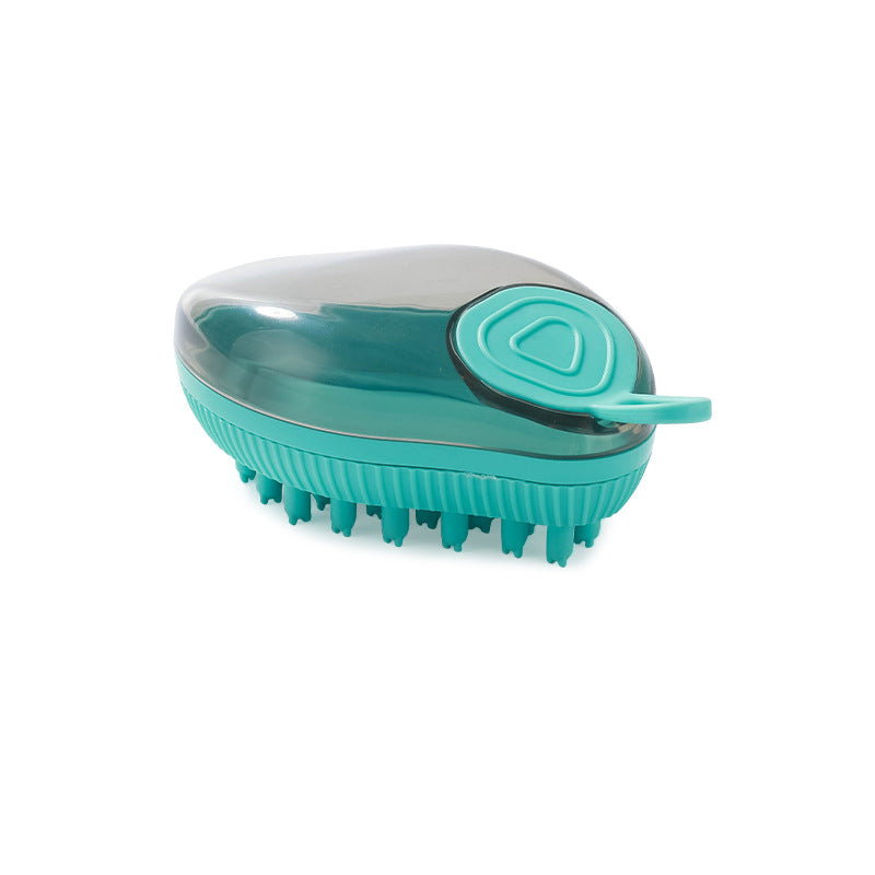 Silicone Pet Bath Brush Shampoo Dispenser Grooming Tool