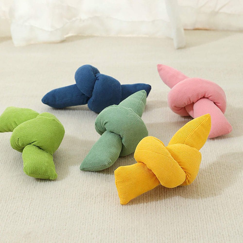 Interactive Pet Rope Toy Knotted Chew Tug Natural Cotton