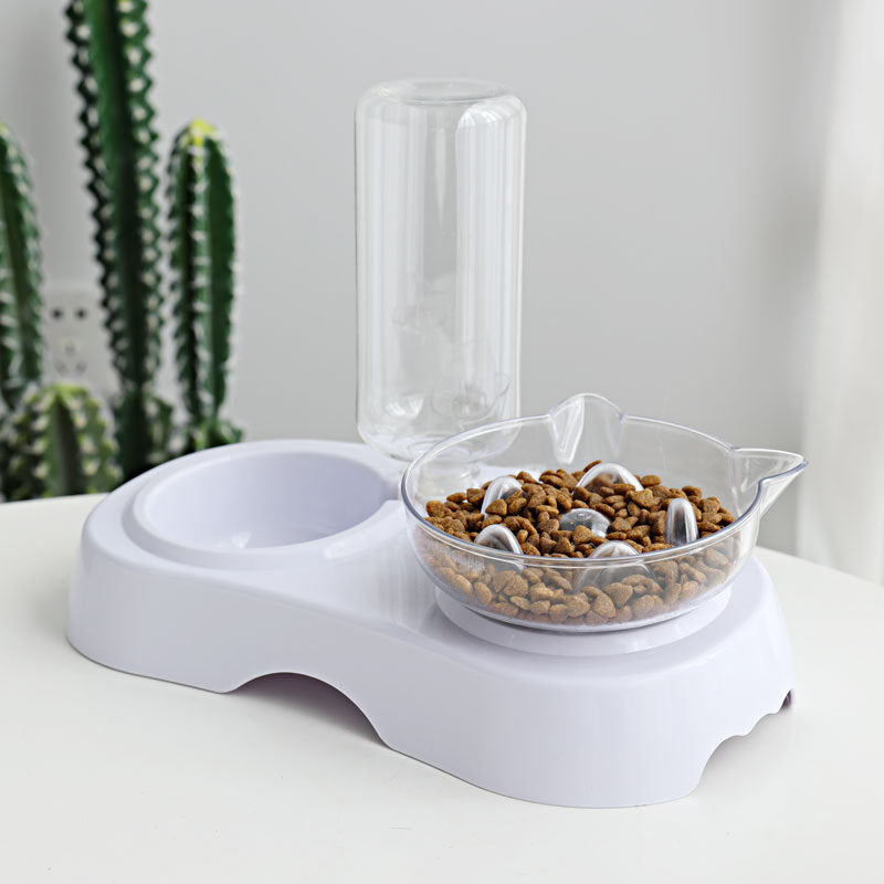 Pet Transparent Feeding Drinking Bowl Plastic Design