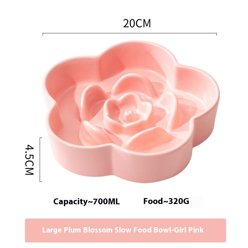 Pet Ceramic Slow Feeding Bowl Anti-Slip Design