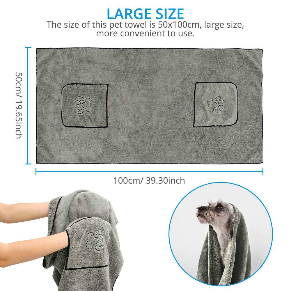 Super Absorbent Pet Bathrobe Bath Towel Clothing