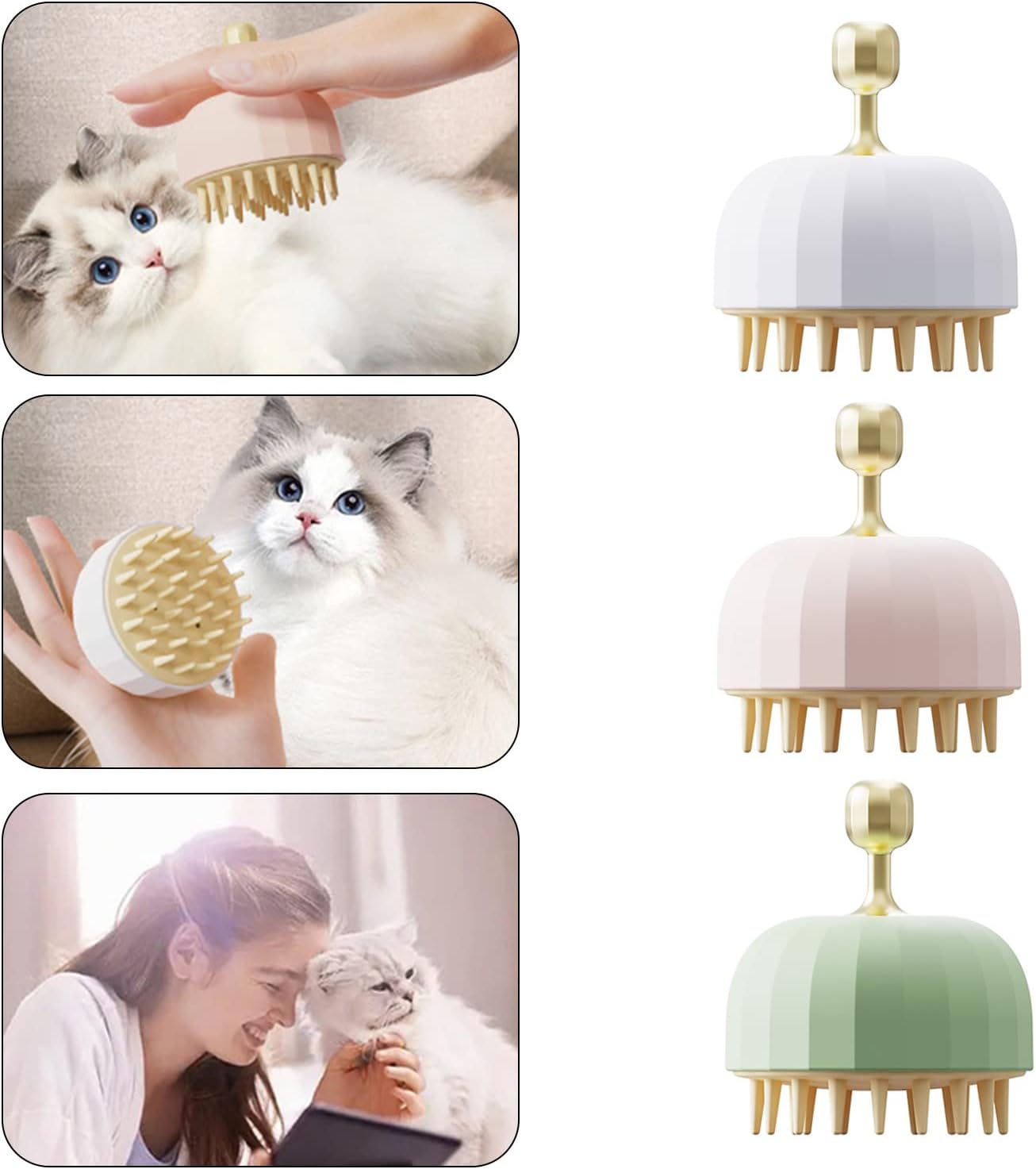 Pet Bath Shampoo Massage Brush Grooming Cleaning Tool