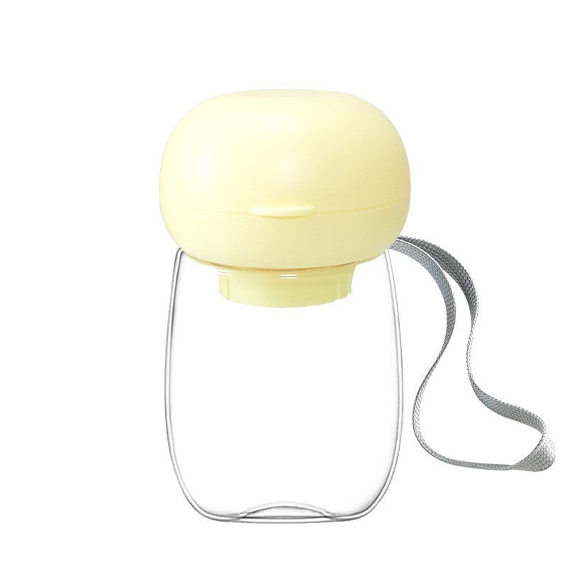 Pet Portable Water Bottle Travel Drinking Bowl Lanyard Feeder