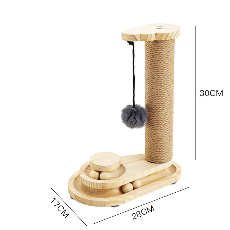 Solid Wood Pet Turntable Bite-Resistant Interactive Toy