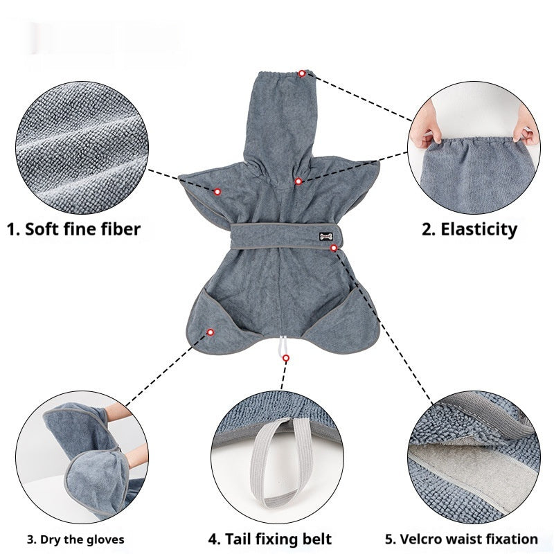 Pet Cotton Bath Towel Quick Dry Absorbent Cloth