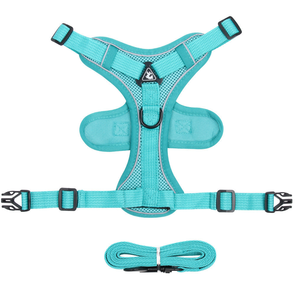 Pet Harness Vest Adjustable Chest Strap With Leash