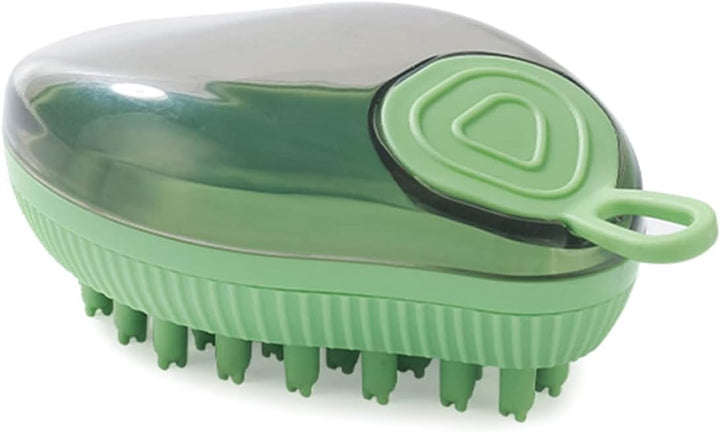 Silicone Pet Bath Brush Shampoo Dispenser Grooming Tool