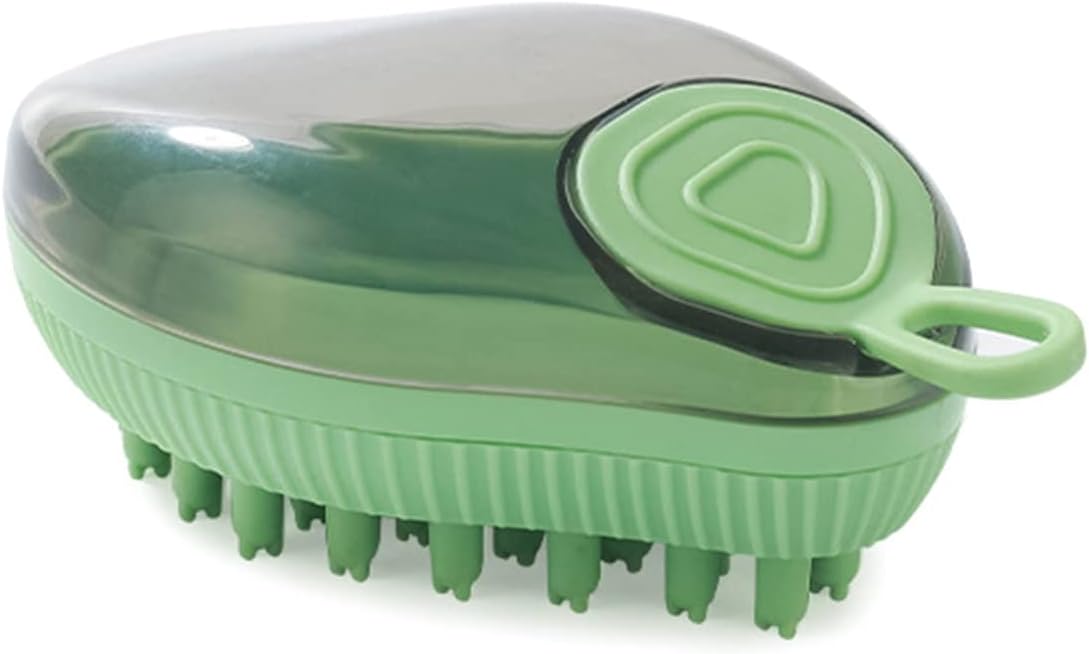 Silicone Pet Bath Brush Shampoo Dispenser Grooming Tool