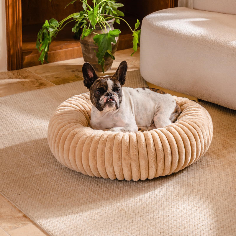 Pet Plush Round Bed Soft Warm Winter Mat