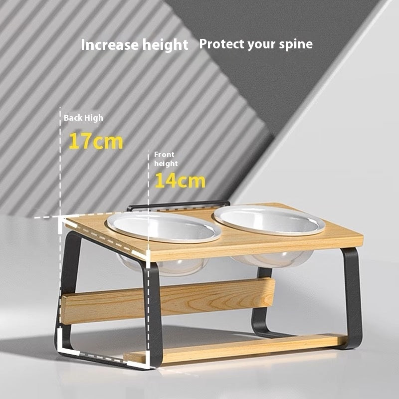 Pet Ceramic Double Bowl Elevated