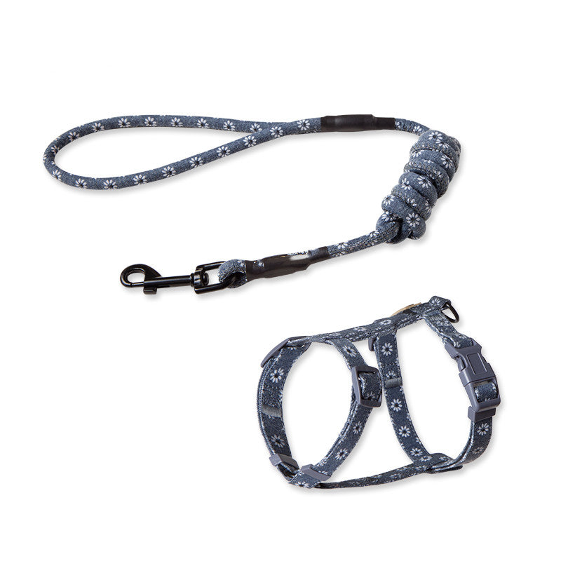 Pet Fashion Anti-Escape Harness With Leash Set