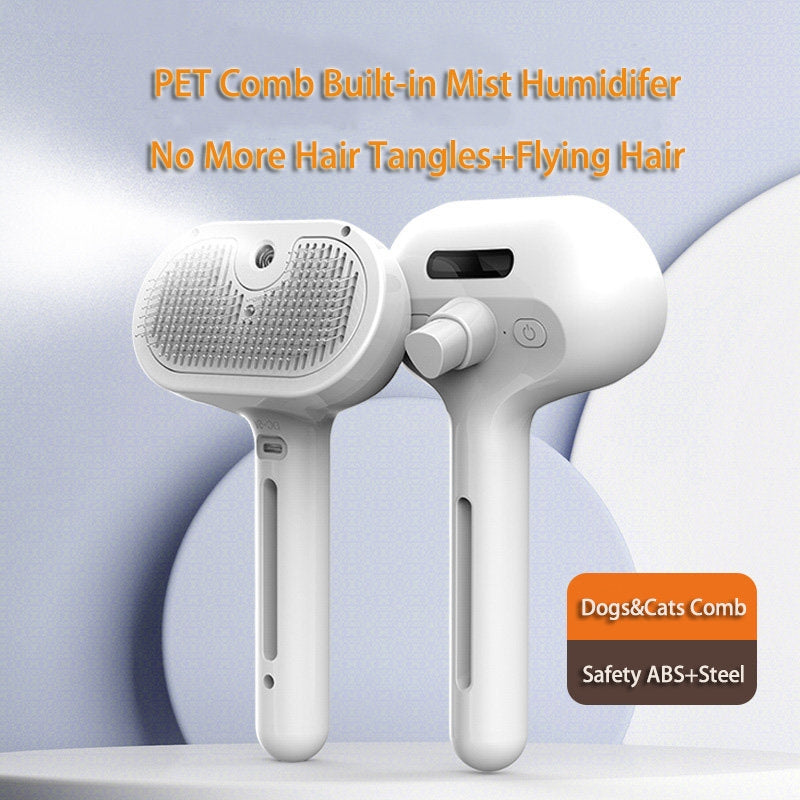 Self-Cleaning Pet Comb Hair Remover With Dematting Tool