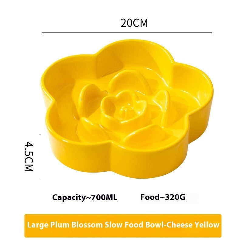 Pet Ceramic Slow Feeding Bowl Anti-Slip Design