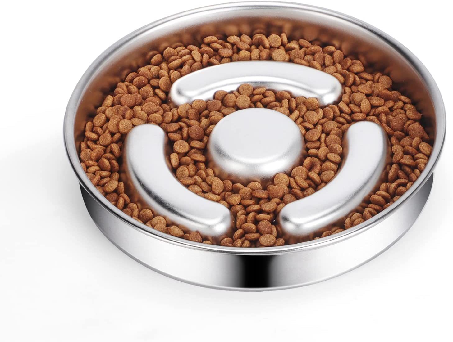 Pet Stainless Steel Slow Feeding Bowl Neck Protector
