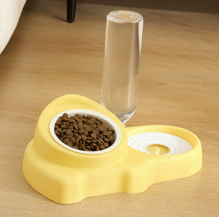 Pet Multifunctional Feeding Bowl Stainless Steel Set Premium Gray