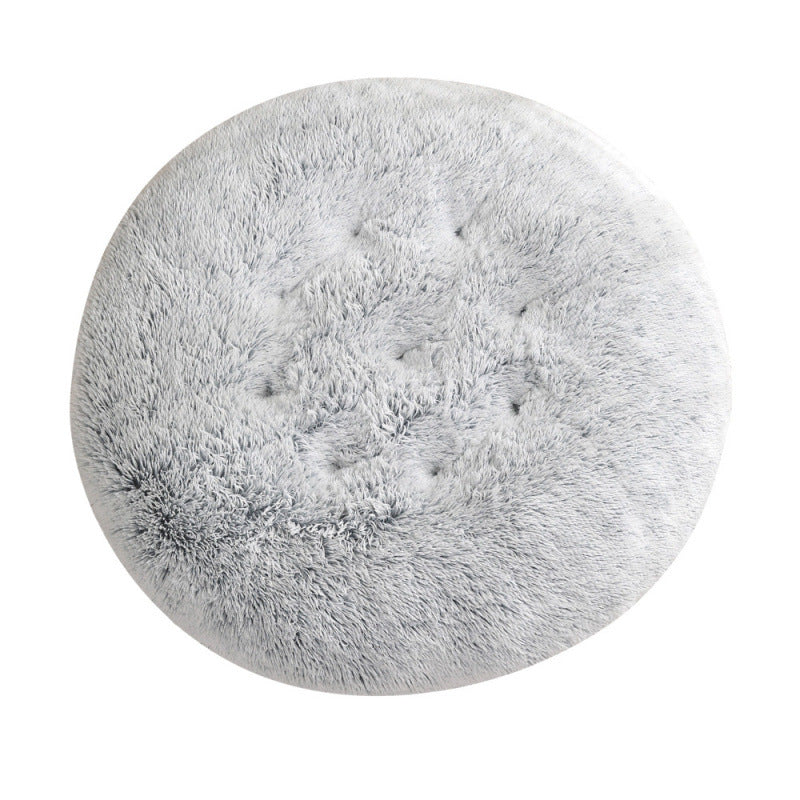 Round Plush Pet Bed Soft Warm Sleeping Mat