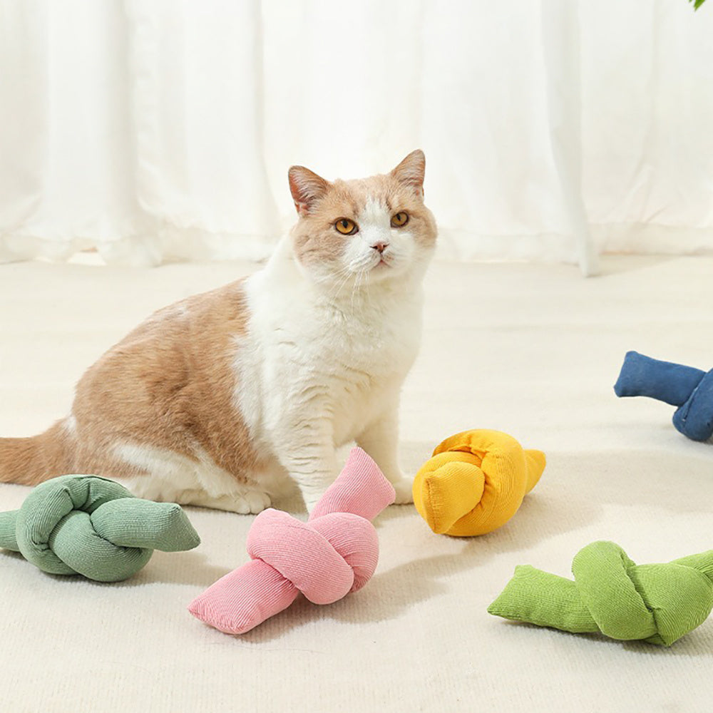 Interactive Pet Rope Toy Knotted Chew Tug Natural Cotton