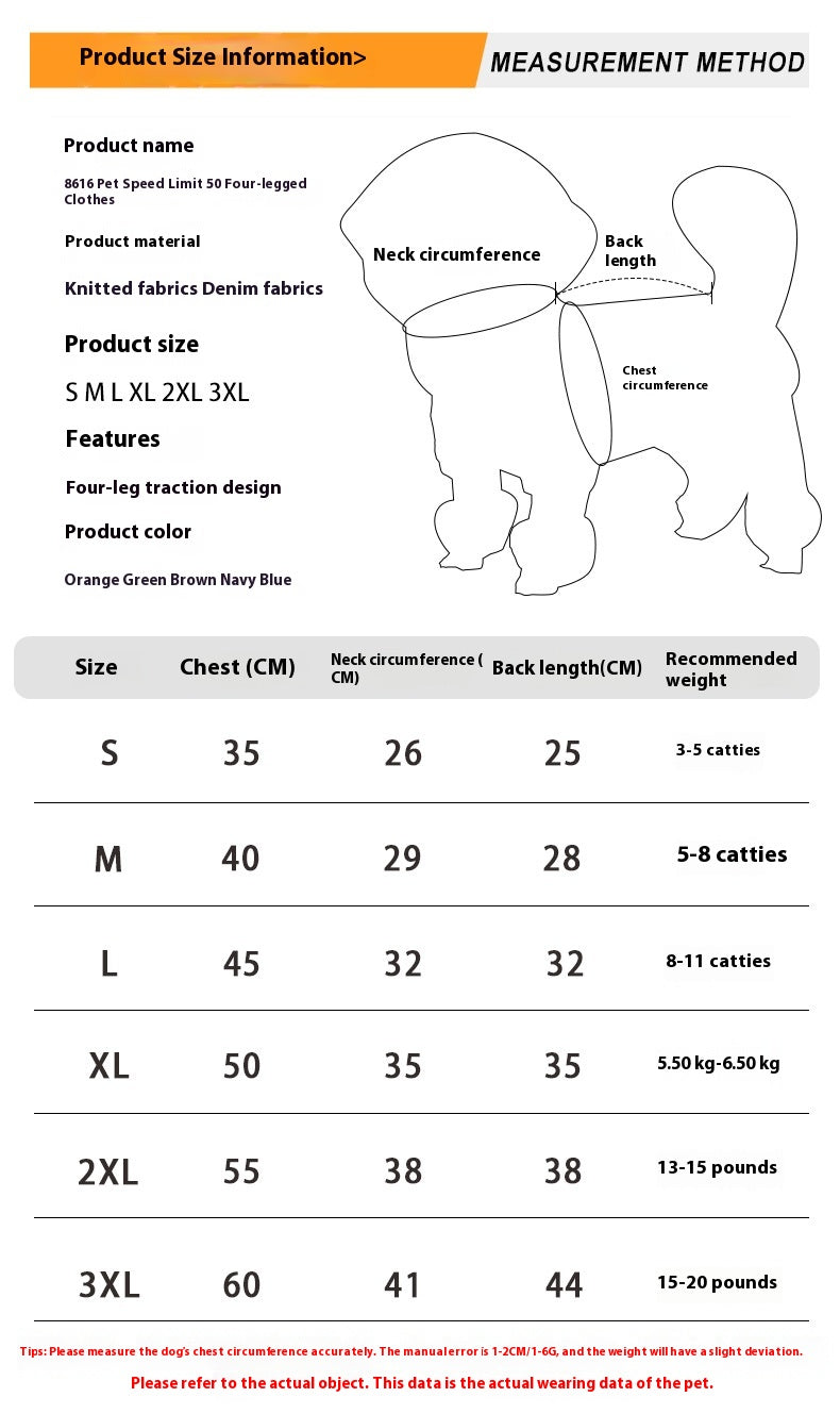 Fashion Pet Four Legged Sweater Clothing