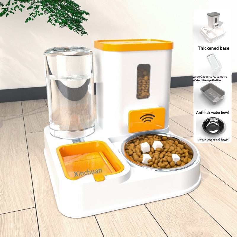 Pet Feeding And Drinking Station With Bowl Set
