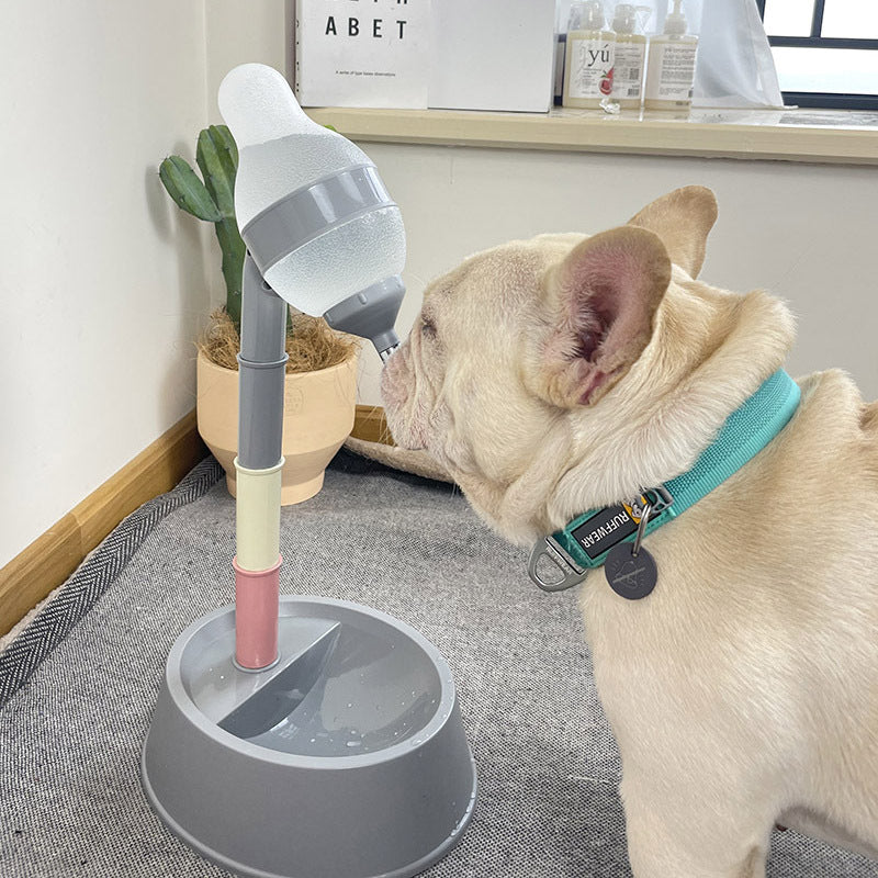 Pet Automatic Water Dispenser Adjustable Height Bowl Feeder Fountain