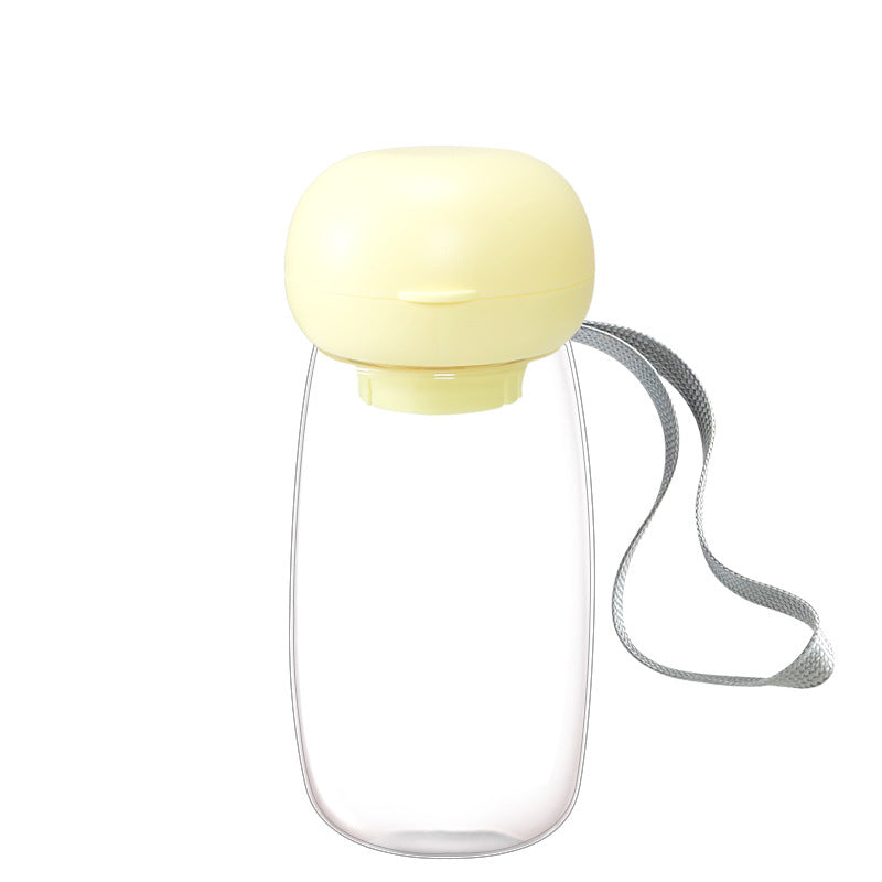 Pet Portable Water Bottle Travel Drinking Bowl Lanyard Feeder